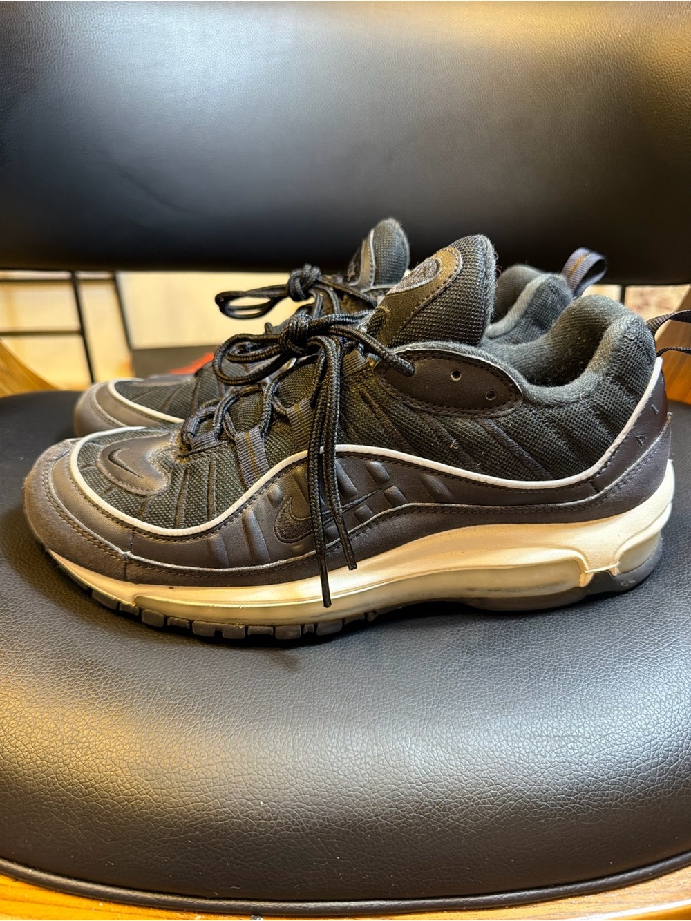NIKE AIR MAX 98 OIL GREY BLACK [640744 009] US MEN SIZE 8.5